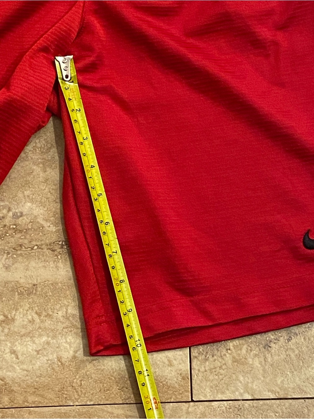Nike Men’s Red Athletic Long Shorts Shiny Y2K - Picture 4 of 10